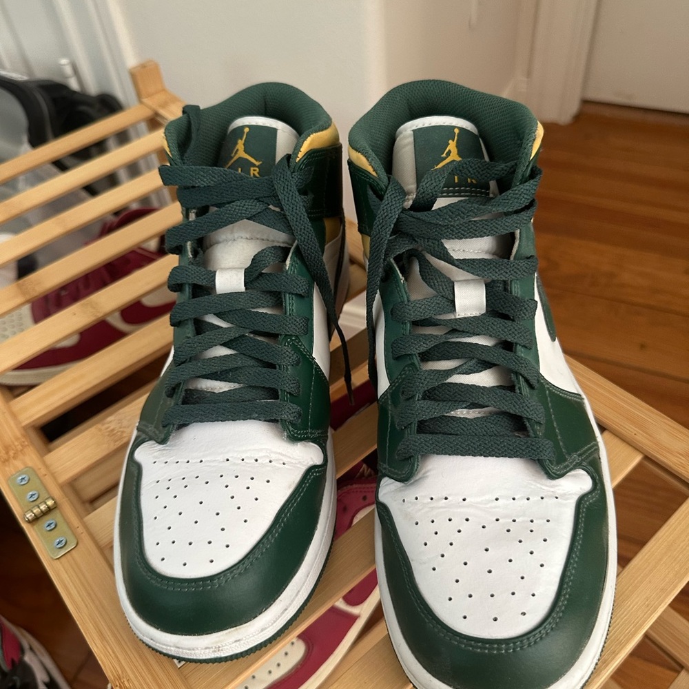 Green and White Jordan 1s